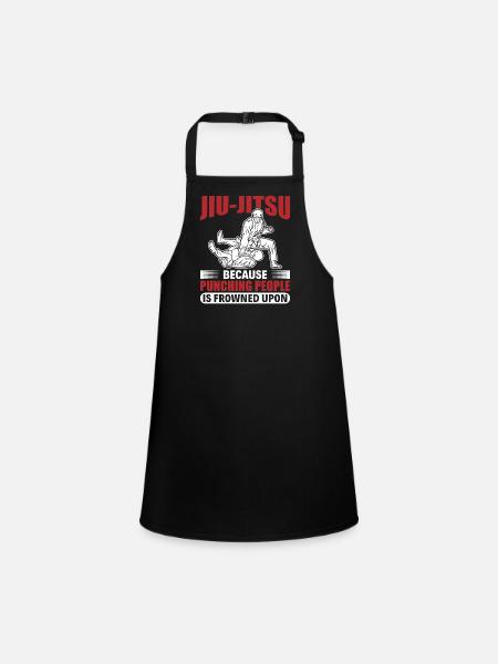 BJJ Jiu-Jitsu Brésilien - Tablier Enfant - noir - Devant