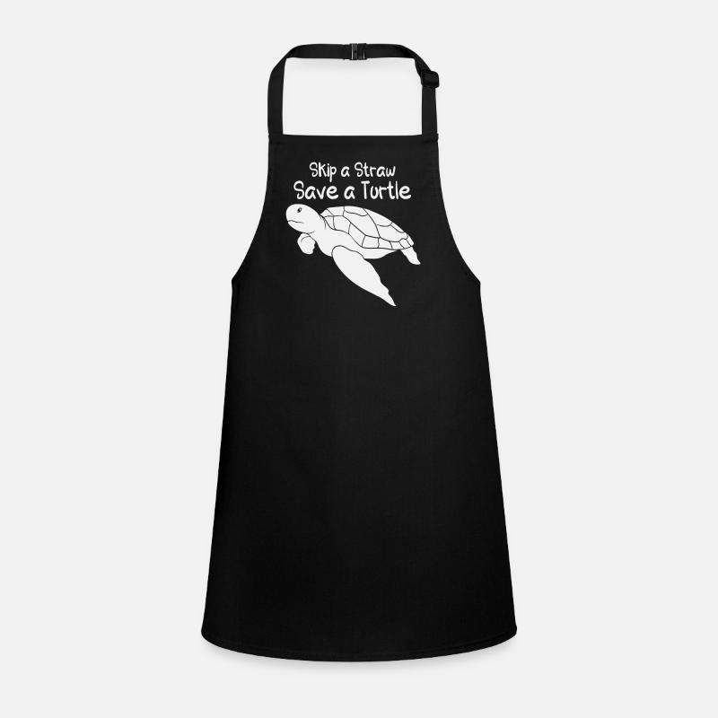 Überspringen Sie einen Strohhalm Save A Turtle Sea Protection Support Schürze für Kinder