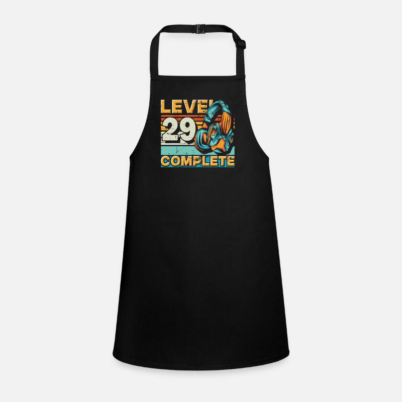 Gaming Birthday Level 29 Complete pour les joueurs. - Tablier Enfant - noir