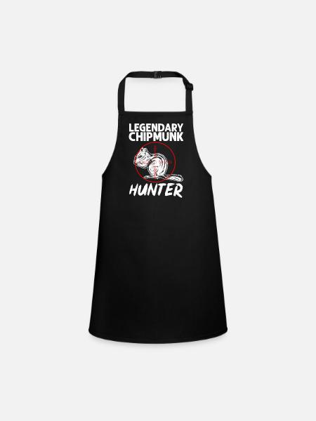 Cadeau de rongeur chipmunk - Tablier Enfant - noir - Devant
