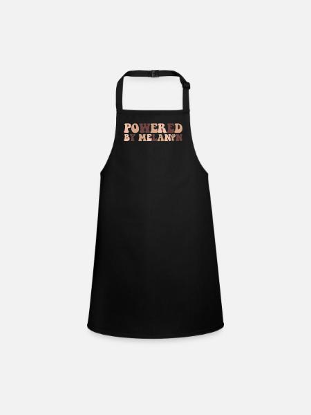 Powered By Melanin Proud Melanated Black - Children's Apron - black - Front