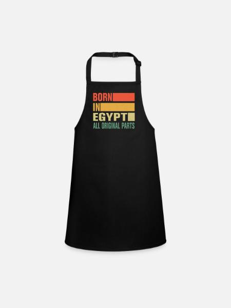 Né en Égypte - Tablier Enfant - noir - Devant