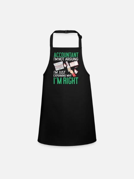 Comptable Comptable Comptable - Tablier Enfant - noir - Devant