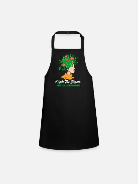 Anxiety Depression Mental Health - Children's Apron - black - Front
