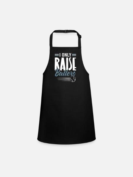 Raise Ballers Baseball - Children's Apron - black - Front