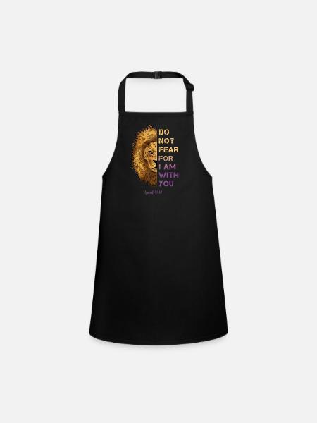 Relevant quote Leo - Children's Apron - black - Front