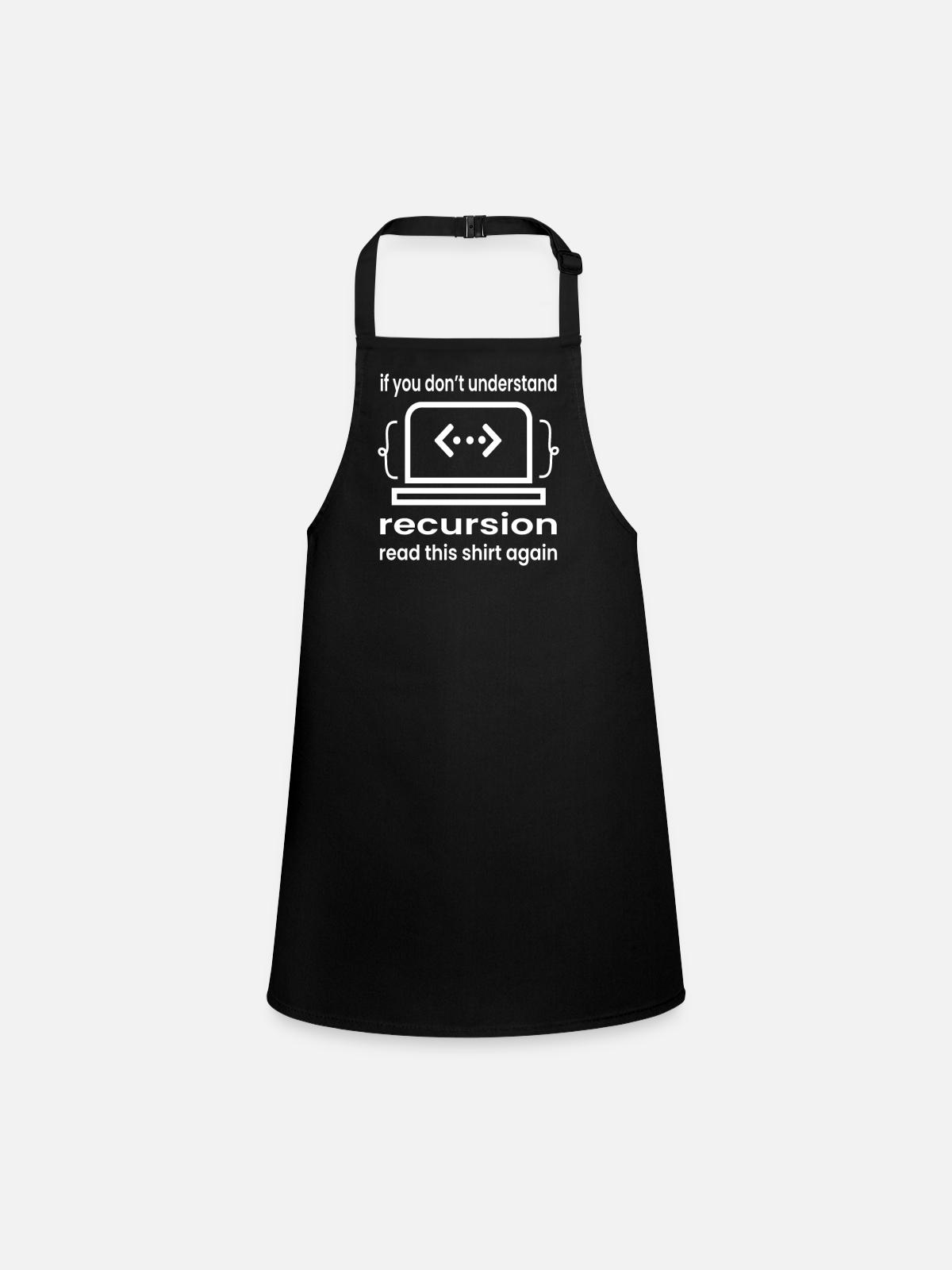 Software Developer Programmer Gift - Children's Apron - black - Front