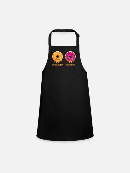 Make up artist make-up artist as hobby girls evening - Children's Apron - black - Front