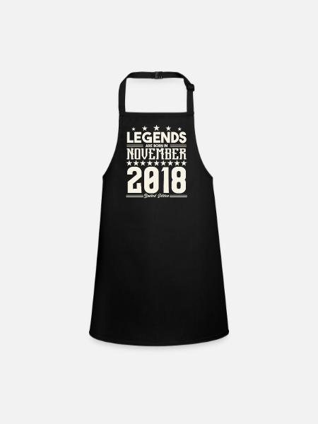 Legends Are Born In November 2018.Gift anniversary - Tablier Enfant - noir - Devant