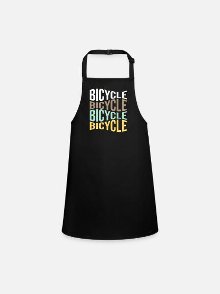Bicycle - Children's Apron - black - Front