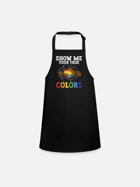 Non autorisé dans les classes 9, 16 de Nice; US, WHERE, EM, ROYAUME-UNI - Tablier Enfant - noir - Devant