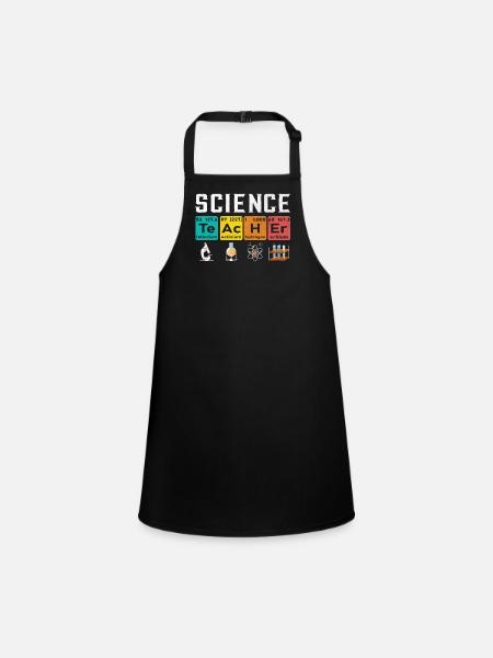 Chemie Chemiker Wissenschaftler Lehrer Master - Schürze für Kinder - Schwarz - Vorne