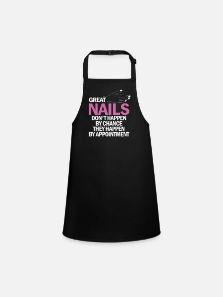 Les grands ongles ne viennent pas par hasard - Tablier Enfant - noir - Devant