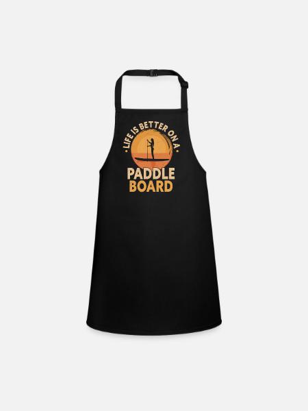 SUP Paddle Board Paddleboard - Tablier Enfant - noir - Devant