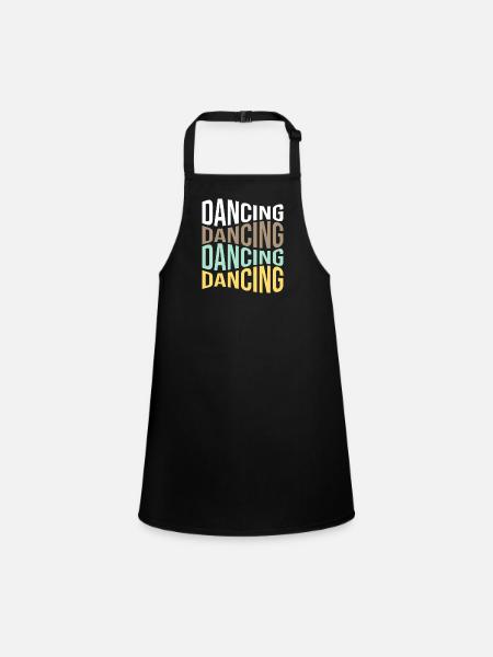 Dance - Children's Apron - black - Front