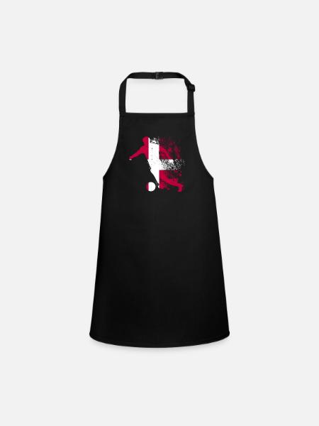 National team Denmark Football World Cup - Children's Apron - black - Front