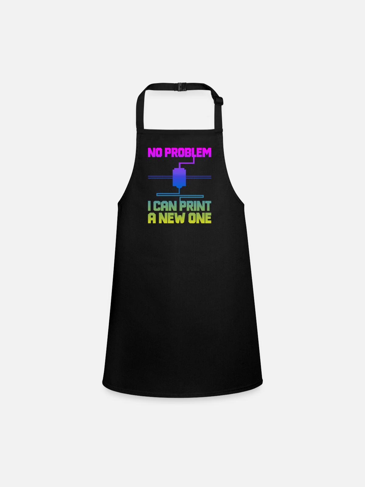 Imprimante 3D Impression 3D - Tablier Enfant - noir - Devant