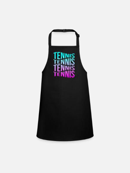 tennis - Tablier Enfant - noir - Devant