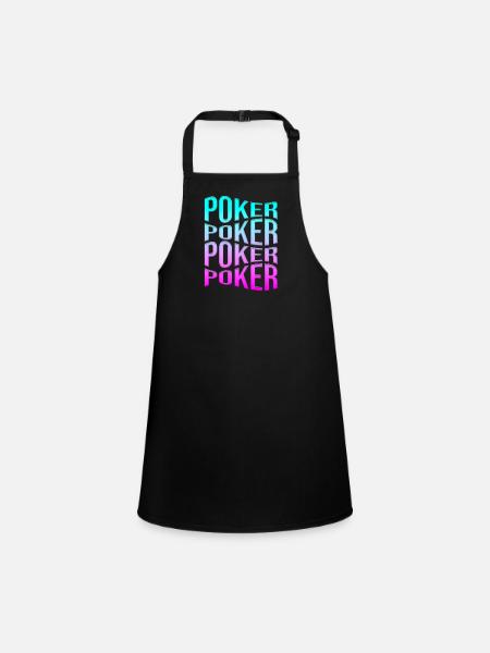 poker - Schürze für Kinder - Schwarz - Vorne