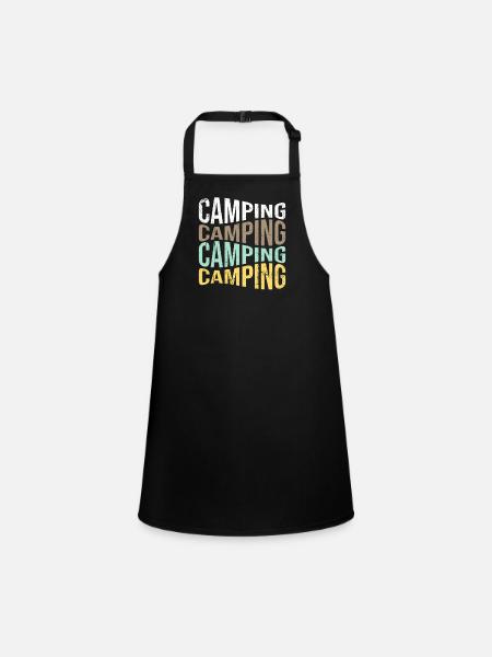 campen - Schürze für Kinder - Schwarz - Vorne