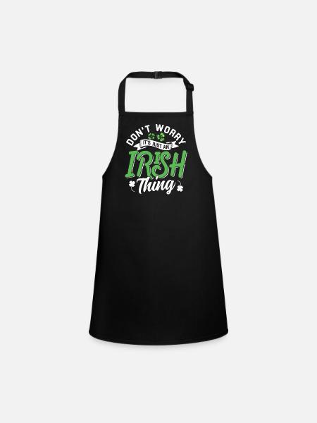 Don't worry that's just an Irish quirk Irish - Children's Apron - black - Front