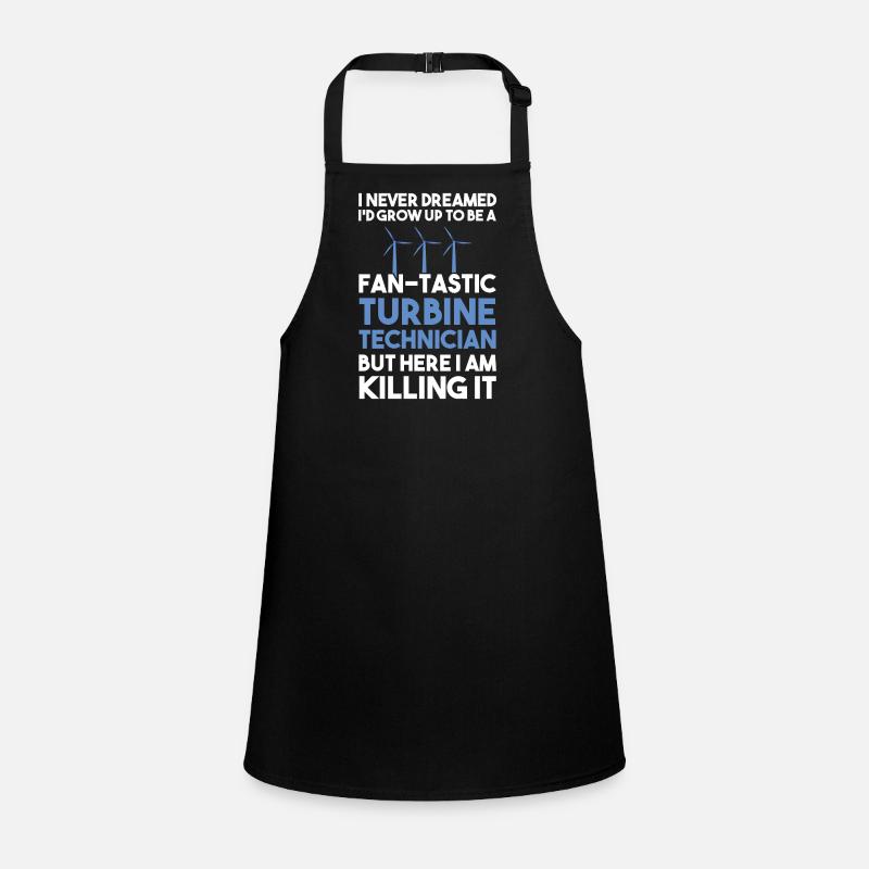 Wind turbine technician wind farm wind power Children's Apron