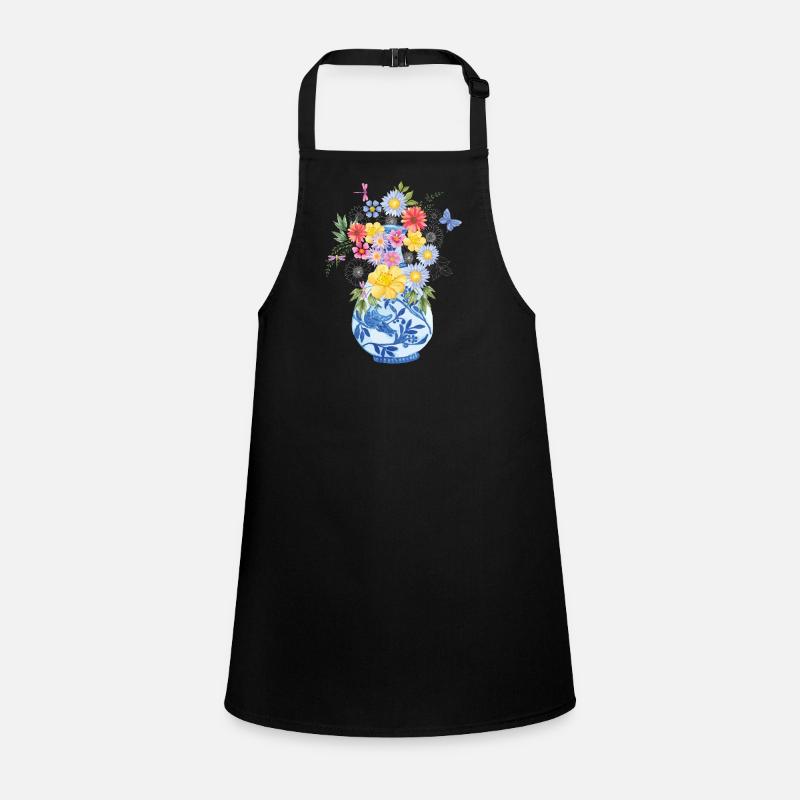 Vrilles de fleurs Vase Bouquet Bouquet Fleurs Tablier Enfant