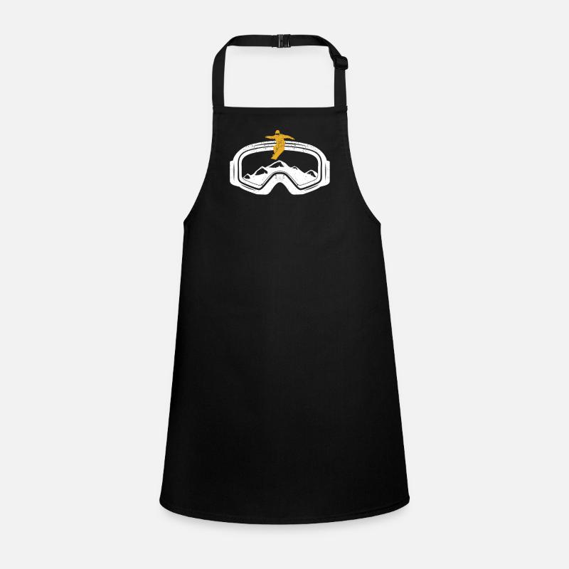 Ski Snowboard Goggles Skiing Snow Mountain Winter Children's Apron