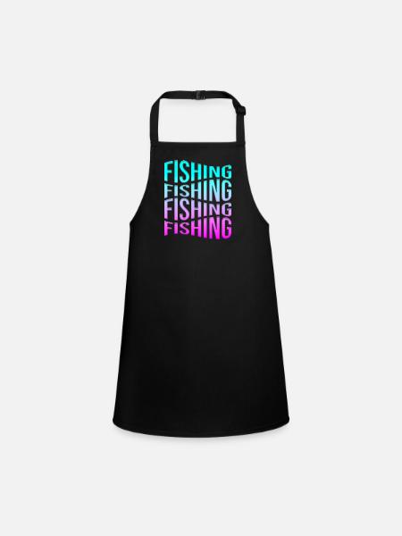 Angling - Children's Apron - black - Front