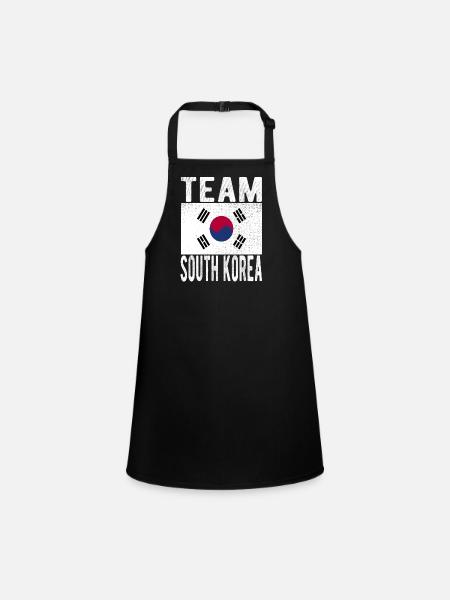 South Korea Flag - Children's Apron - black - Front