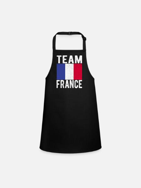 French flag - Children's Apron - black - Front