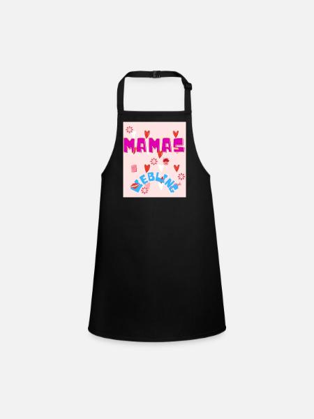 Mamas Liebling - Schürze für Kinder - Schwarz - Vorne