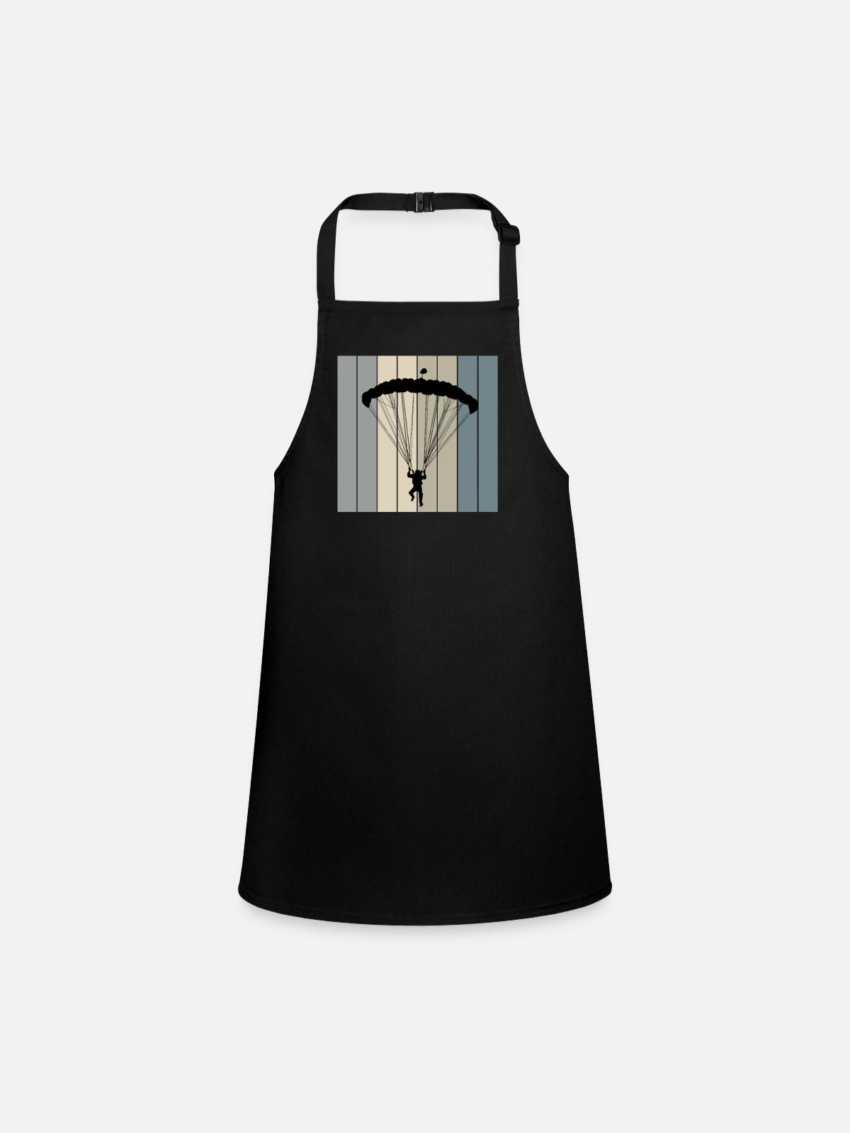 Skydiving - Children's Apron - black - Front