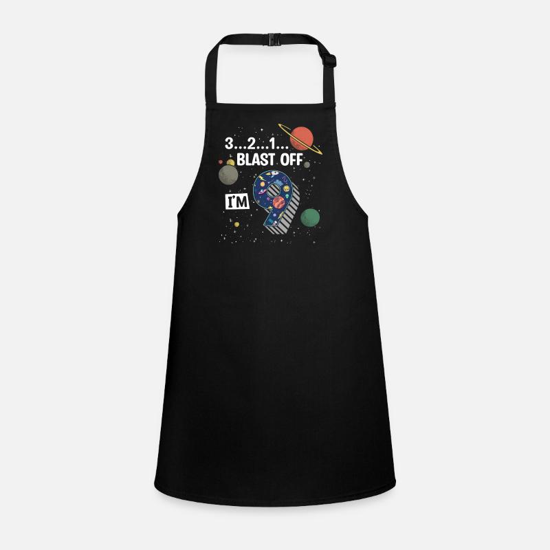 Blast Off Ich Bin 9 Jahre Alt, 9. Geburtstag Schürze für Kinder