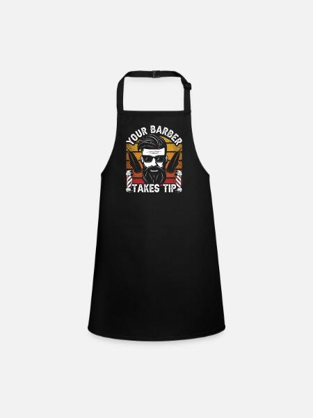 Your hairdresser will tip Barber Barbershop - Children's Apron - black - Front