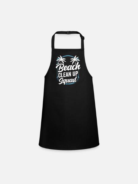 Beach Clean Up Squad Beach Cleaning Beach - Children's Apron - black - Front