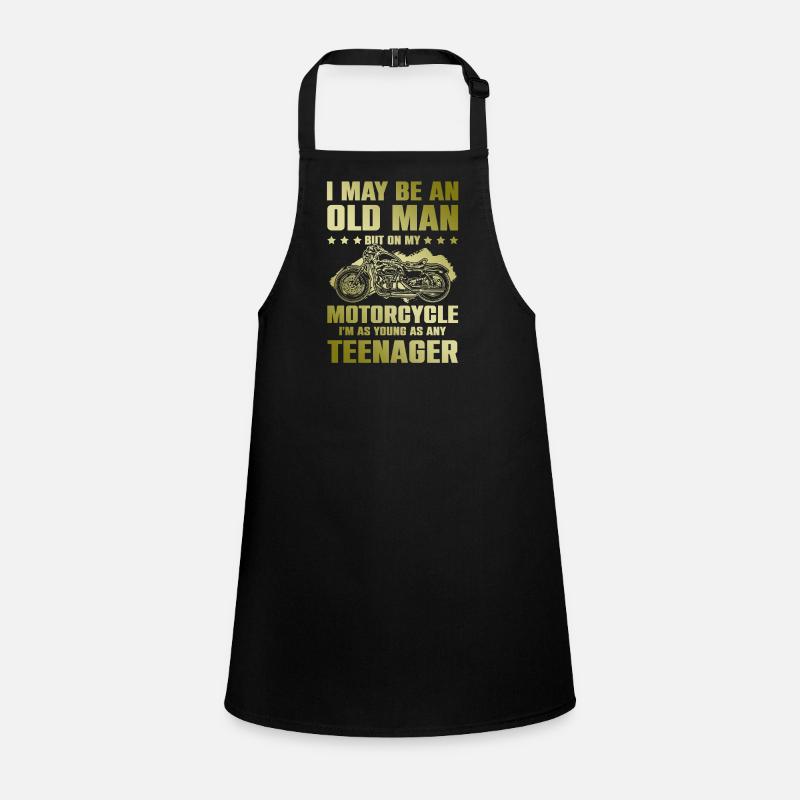 Motorcycle old man Children's Apron