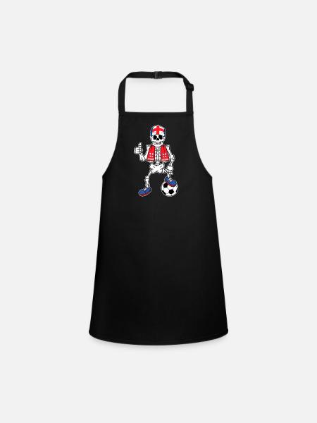 Skeleton England Amateur Football - Children's Apron - black - Front