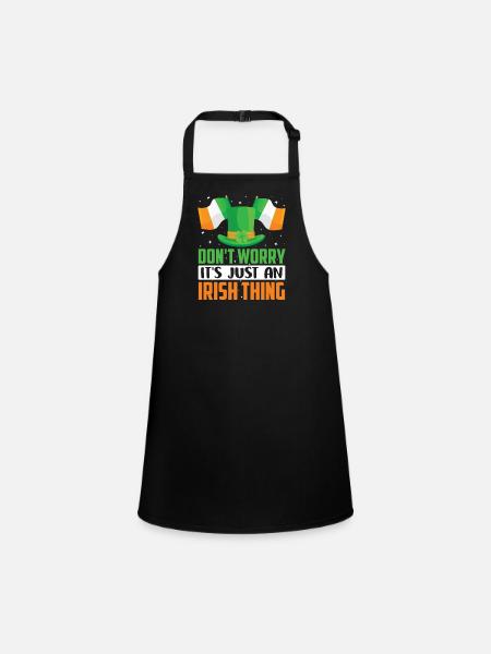 Don't worry that's just an Irish quirk Irish - Children's Apron - black - Front