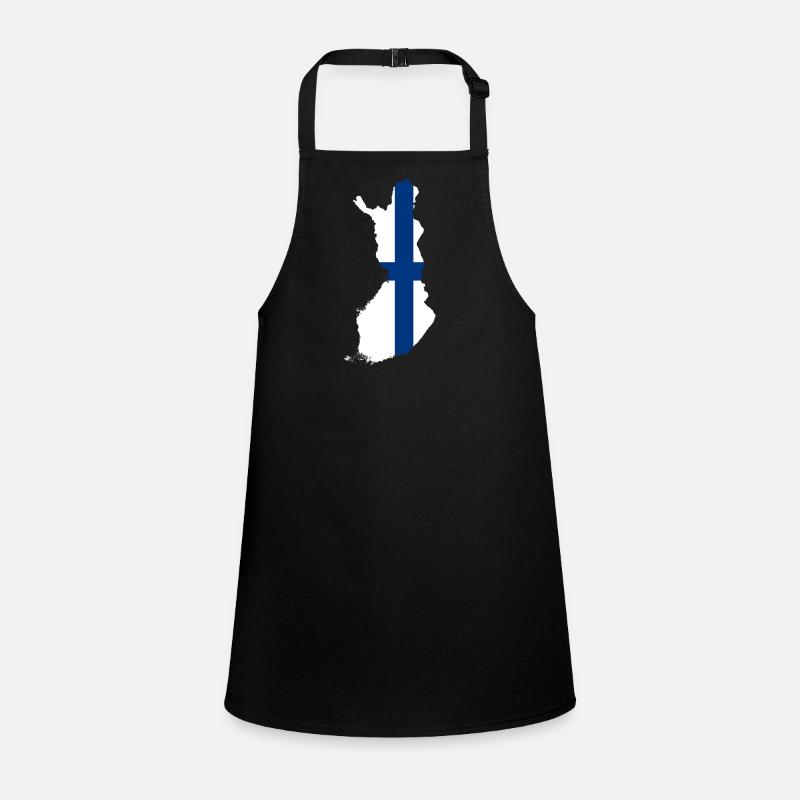 Vlag Van Finland Land Outline Shape Schort voor kinderen
