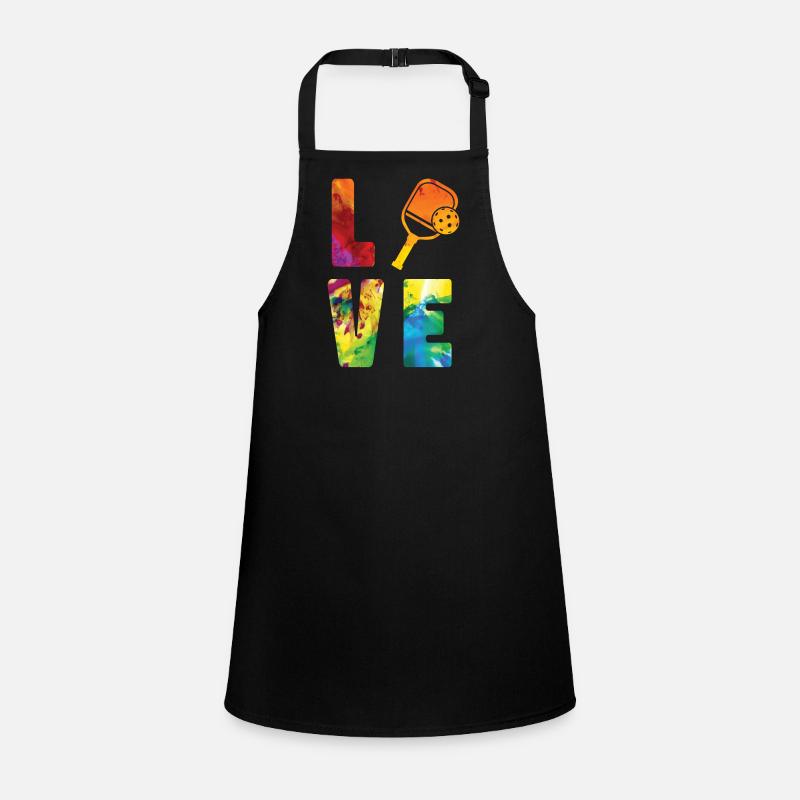 Pickleball Aquarelle Paddle Love Tablier Enfant