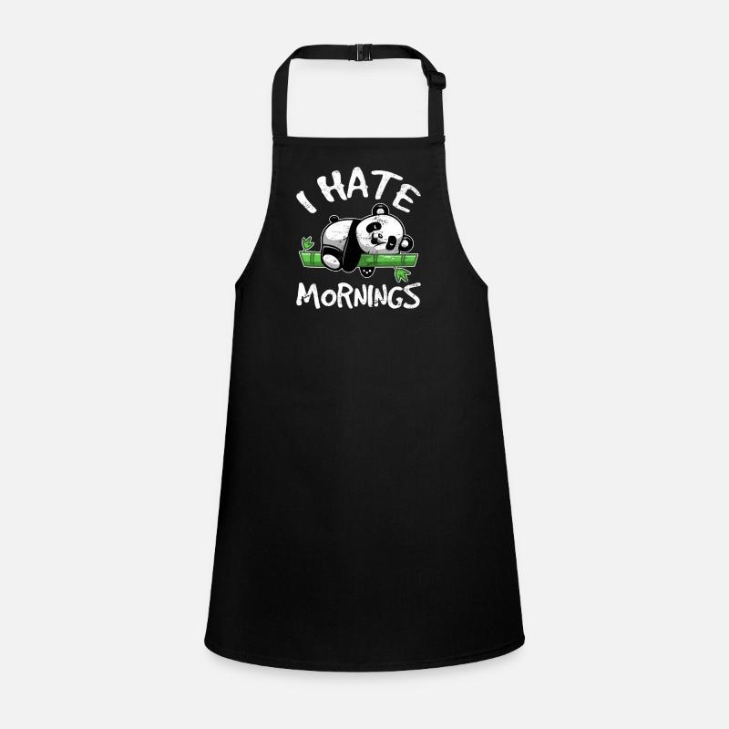 Je déteste les matins Mignon Panda Ours Pour Femmes Panda Lo Tablier Enfant