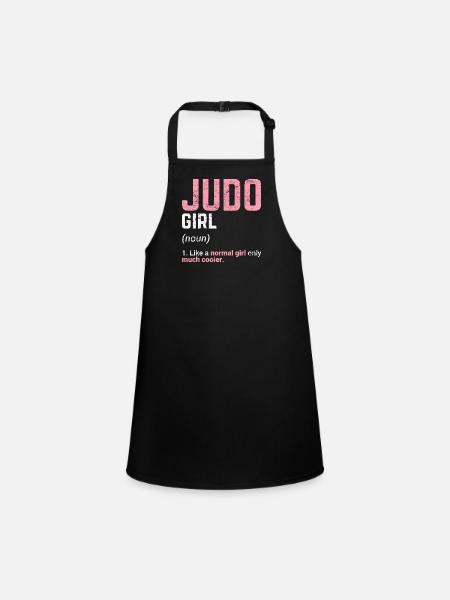 Judo Girl Womens Martial Arts Daughter Wife Sister - Schürze für Kinder - Schwarz - Vorne