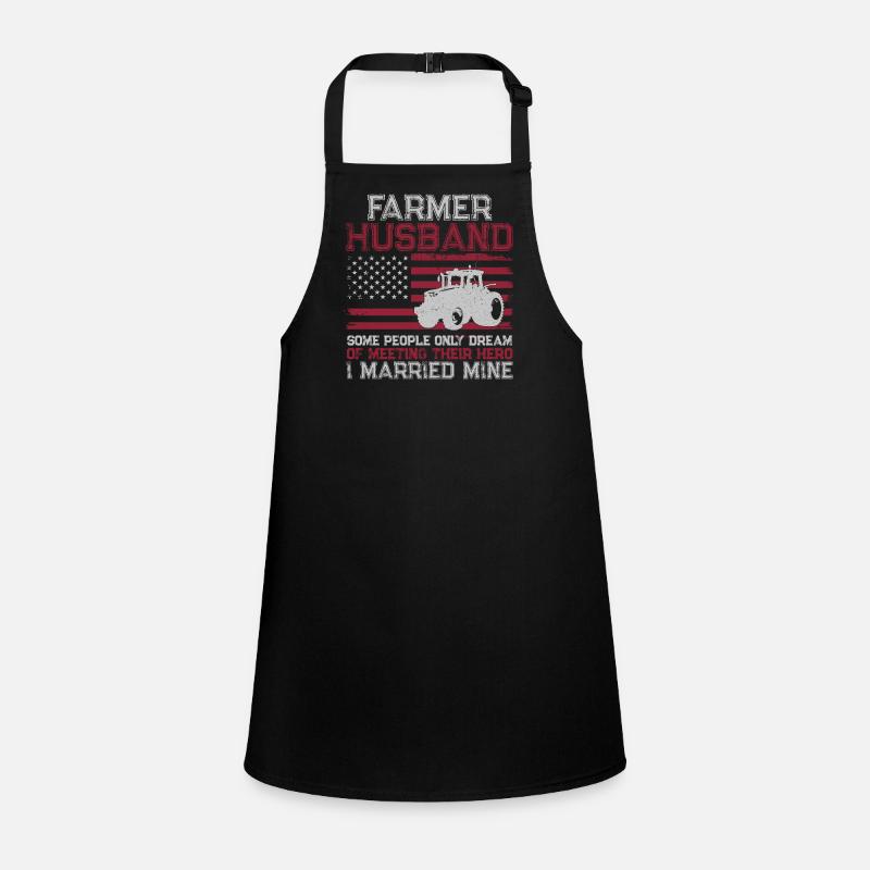 Farming Farmer Husband Tractor Children's Apron