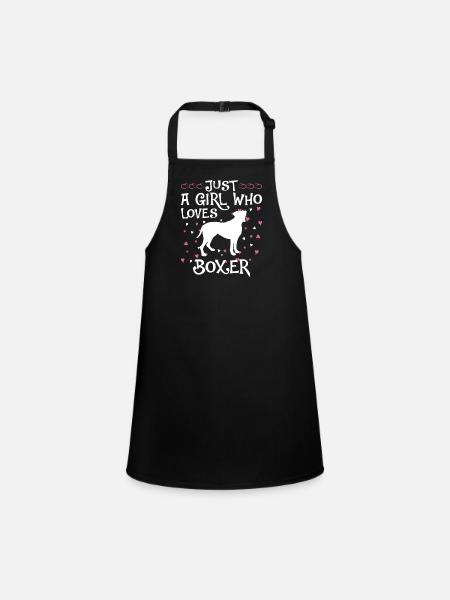 Propriétaire de chien boxeur allemand - Tablier Enfant - noir - Devant