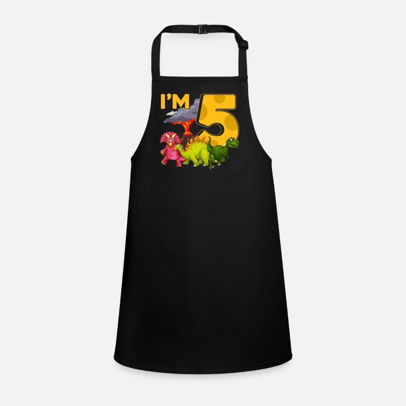 5 Birthday Dinos Children's Apron