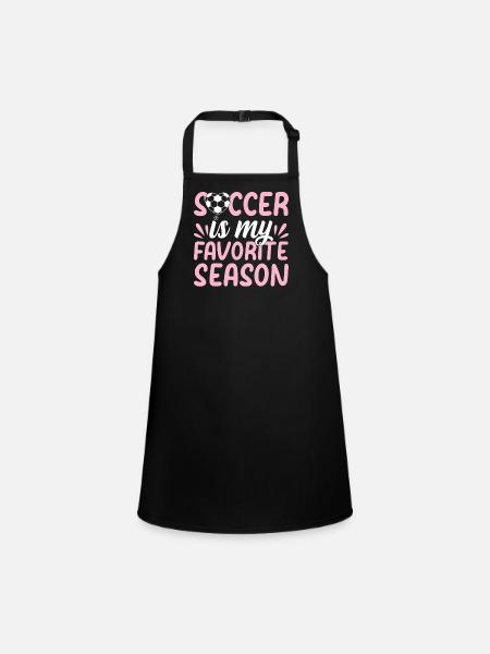 Soccer Player Soccer Lover - Soccer Is My Favorite - Schürze für Kinder - Schwarz - Vorne