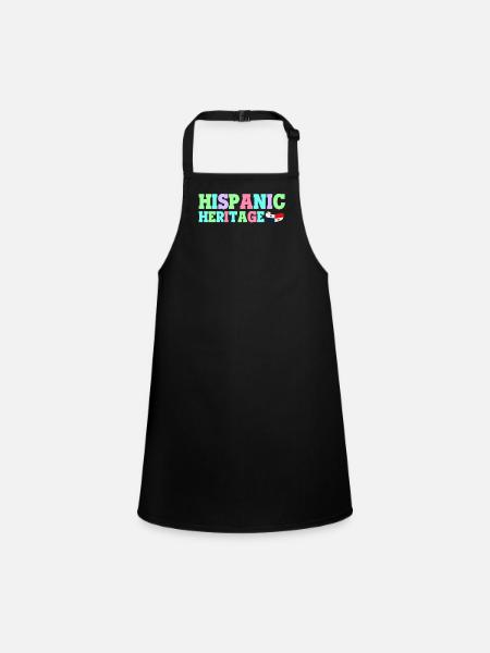 Hispanic Heritage Vintage Latin America Gift - Tablier Enfant - noir - Devant