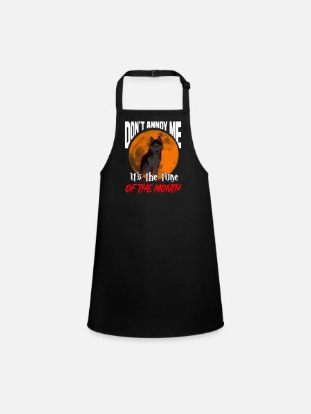 Funny Halloween Men and Women Blood Moon - Children's Apron - black - Front
