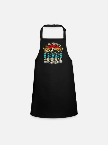 Aged to perfection 1975 original - Children's Apron - black - Front